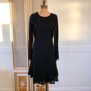 J.CREW LONG-SLEEVE DRESS IN FLORAL LACE (8T)